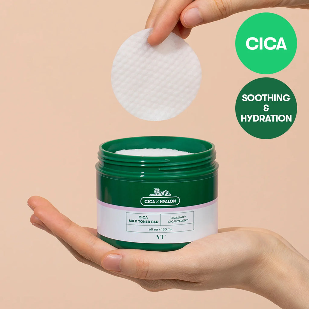 VT Cosmetics Cica Hyalon Soft Toner Pad – 0.5% Salicylic Acid
