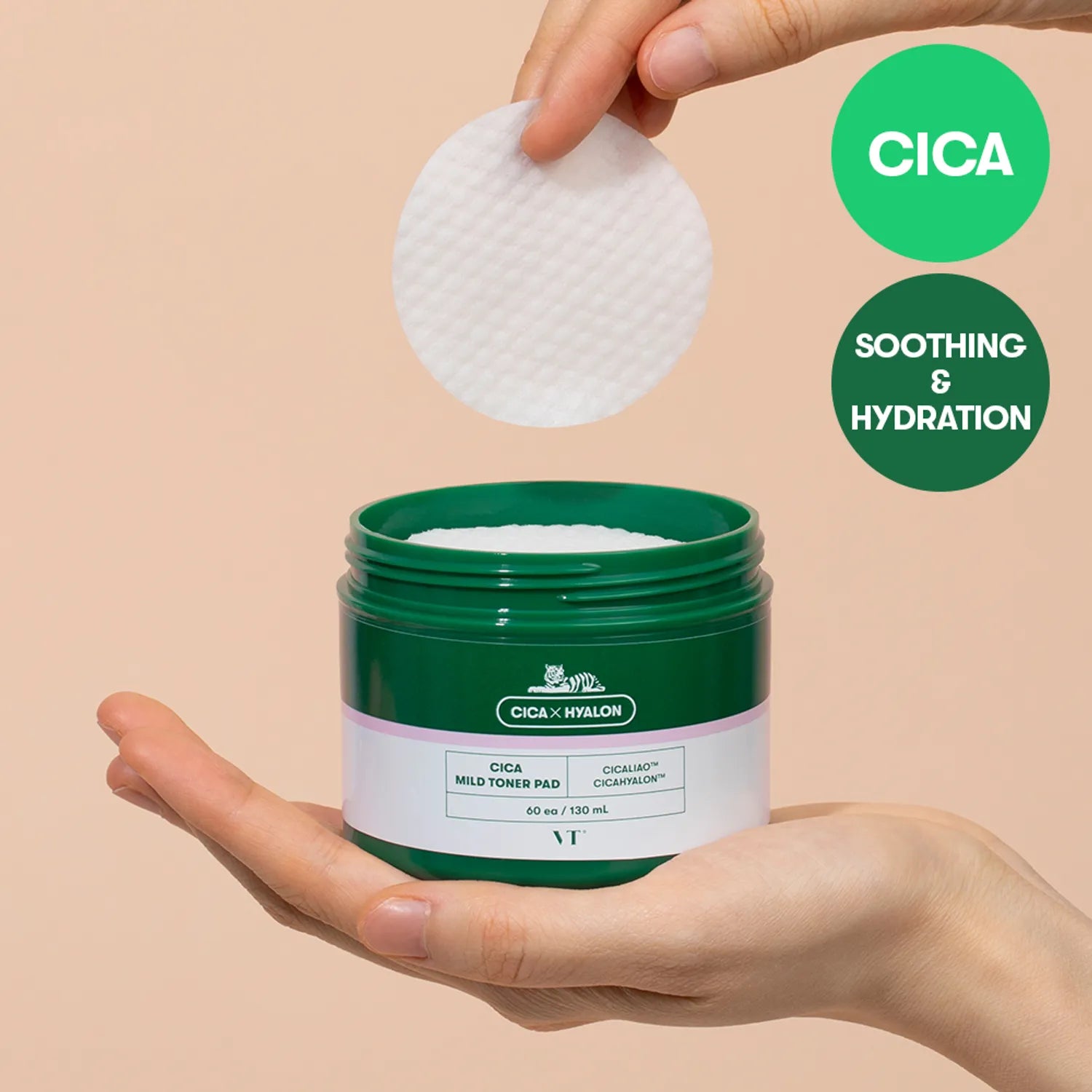 VT Cosmetics Cica Hyalon Soft Toner Pad – 0.5% Salicylic Acid