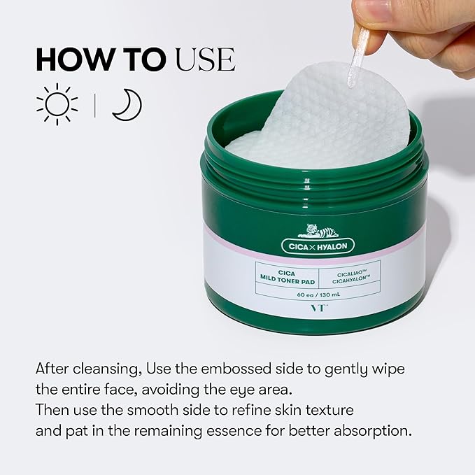 VT Cosmetics Cica Hyalon Soft Toner Pad – 0.5% Salicylic Acid