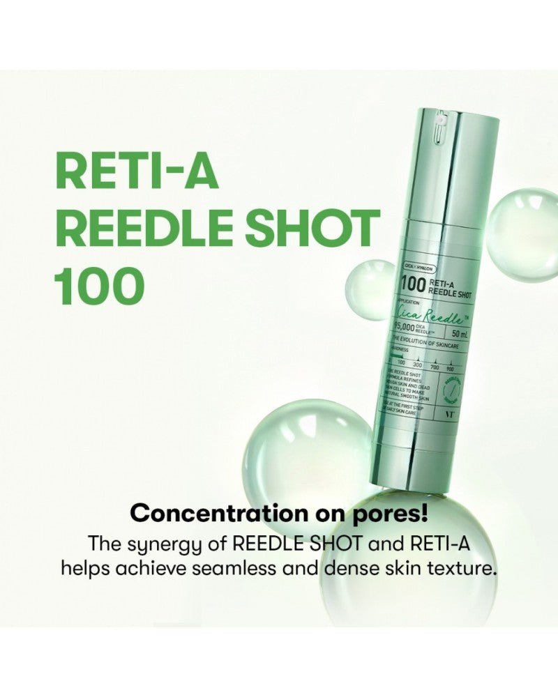 VT Cosmetics Reti-A Reedle Shot 100 – Retinol Vitamin A Microneedle Serum